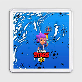 Магнит 55*55 с принтом BRAWL STARS SHELLY \ PSG. в Санкт-Петербурге, Пластик | Размер: 65*65 мм; Размер печати: 55*55 мм | Тематика изображения на принте: 8 bit | amber | brawl stars | crow | gale | leon | max | mecha | mecha crow | mr.p | psg | sally leon | shark | shelly | tara | virus 8 bit | werewolf leon | акула | амбер | берли | бравл старс | ворон | макс | оборотень | псж | шелли