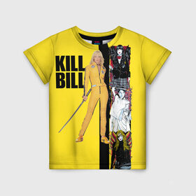 Детская футболка 3D с принтом Убить Билла в Санкт-Петербурге, 100% гипоаллергенный полиэфир | прямой крой, круглый вырез горловины, длина до линии бедер, чуть спущенное плечо, ткань немного тянется | боевик | квентин тарантино | преступление | триллер | фильм