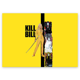 Поздравительная открытка с принтом Убить Билла в Санкт-Петербурге, 100% бумага | плотность бумаги 280 г/м2, матовая, на обратной стороне линовка и место для марки
 | боевик | квентин тарантино | преступление | триллер | фильм
