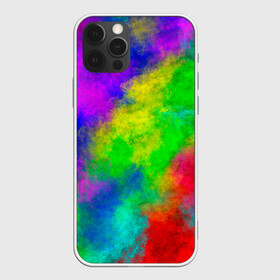 Чехол для iPhone 12 Pro с принтом Multicolored в Санкт-Петербурге, силикон | область печати: задняя сторона чехла, без боковых панелей | abstract | colorful | holi | neon | pattern | rainbow | texture | абстракция | граффити | дым | искусство | кислота | кислотный | краска | красочный | микс | неоновый | облака | радуга | радужный | текстура | туман | узор | холи