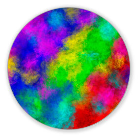 Коврик для мышки круглый с принтом Multicolored в Санкт-Петербурге, резина и полиэстер | круглая форма, изображение наносится на всю лицевую часть | Тематика изображения на принте: abstract | colorful | holi | neon | pattern | rainbow | texture | абстракция | граффити | дым | искусство | кислота | кислотный | краска | красочный | микс | неоновый | облака | радуга | радужный | текстура | туман | узор | холи
