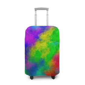 Чехол для чемодана 3D с принтом Multicolored в Санкт-Петербурге, 86% полиэфир, 14% спандекс | двустороннее нанесение принта, прорези для ручек и колес | abstract | colorful | holi | neon | pattern | rainbow | texture | абстракция | граффити | дым | искусство | кислота | кислотный | краска | красочный | микс | неоновый | облака | радуга | радужный | текстура | туман | узор | холи