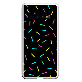Чехол для Samsung Galaxy S10 с принтом Party в Санкт-Петербурге, Силикон | Область печати: задняя сторона чехла, без боковых панелей | Тематика изображения на принте: party | весело | вечеринка | конфетти | праздник | радужный | разноцветный | черный