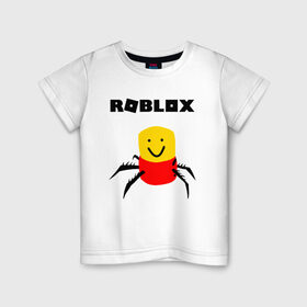 Детская футболка хлопок с принтом ROBLOX в Санкт-Петербурге, 100% хлопок | круглый вырез горловины, полуприлегающий силуэт, длина до линии бедер | piggy | roblox | roblox games | roblox piggy | игра роблокс | пигги. | роблокс | роблокс пигги | робукс
