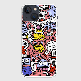 Чехол для iPhone 13 mini с принтом Tosh в Санкт-Петербурге,  |  | color | hipster | pattern | pop art | tosh | ерунда | поп арт | узор | хипстер | цвет