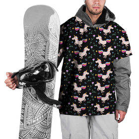 Накидка на куртку 3D с принтом Unicorns pattern в Санкт-Петербурге, 100% полиэстер |  | flower | hoofs | horn | leaf | mane | pattern | star | unicorn | грива | единорог | звезда | копыта | лист | рог | узор | цветок