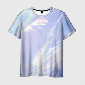 Мужская футболка 3D с принтом Текстура в Санкт-Петербурге, 100% полиэфир | прямой крой, круглый вырез горловины, длина до линии бедер | абстрактность | перелив | пленка