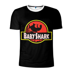 Мужская футболка 3D спортивная с принтом Baby Shark в Санкт-Петербурге, 100% полиэстер с улучшенными характеристиками | приталенный силуэт, круглая горловина, широкие плечи, сужается к линии бедра | baby | brother | dady | mummy | ocean | sea | shark | sister | youtube | акула | акуленок | анимация | бабушка | брат | дедушка | клип | мама | море | мульт | мультфильм | океан | папа | сестра | ютуб
