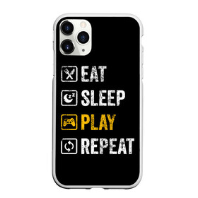 Чехол для iPhone 11 Pro Max матовый с принтом Eat Sleep Play Repeat в Санкт-Петербурге, Силикон |  | art | food | gamepad | games | inscription | joystick | schedule | sleep | text | арт | джойстик | еда | игры | надпись | расписание | сон | текст