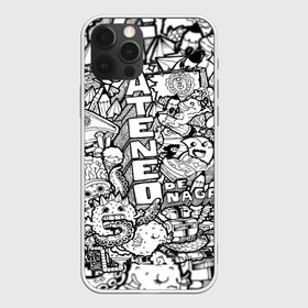 Чехол для iPhone 12 Pro Max с принтом Doodle граффити в Санкт-Петербурге, Силикон |  | doodle | graffiti | граффити | дудл | чб