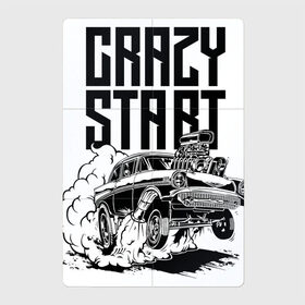 Магнитный плакат 2Х3 с принтом Crazy start в Санкт-Петербурге, Полимерный материал с магнитным слоем | 6 деталей размером 9*9 см | Тематика изображения на принте: car | engine | motorsport | start | автомобиль | автоспорт | двигатель | старт