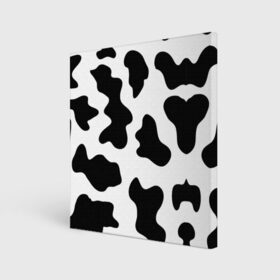 Холст квадратный с принтом Му-му в Санкт-Петербурге, 100% ПВХ |  | Тематика изображения на принте: абстракция | бык | кожа коровы | корова | му му | пятна | черно белое | черно белые пятна