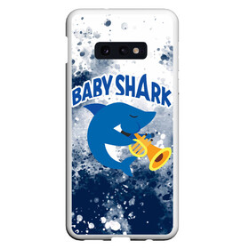 Чехол для Samsung S10E с принтом BABY SHARK БЭБИ ШАРК в Санкт-Петербурге, Силикон | Область печати: задняя сторона чехла, без боковых панелей | baby shark | babysharkchallenge | shark | акула baby shark | акуленок | аула | бэби шарк | песня