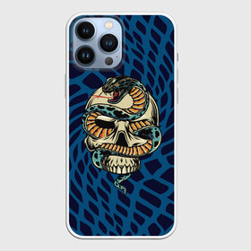 Чехол для iPhone 13 Pro Max с принтом SnakeSkull Змея и череп в Санкт-Петербурге,  |  | fangs | jaw | orbits | skull | snake | sting | teeth | глазницы | жало | змея | зубы | клыки | пасть | череп