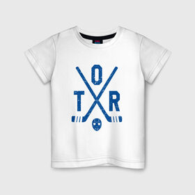 Детская футболка хлопок с принтом Торонто Мейпл Лифс в Санкт-Петербурге, 100% хлопок | круглый вырез горловины, полуприлегающий силуэт, длина до линии бедер | 