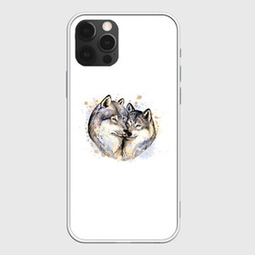Чехол для iPhone 12 Pro Max с принтом Волк и волчица в Санкт-Петербурге, Силикон |  | волк и волчица | волки | животные | звери | хищники