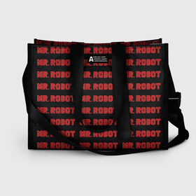 Сумка-шоппер 3D с принтом Mr Robot в Санкт-Петербурге, 100% полиэстер | застегивается на металлическую кнопку; внутренний карман застегивается на молнию. Стенки укреплены специальным мягким материалом, чтобы защитить содержимое от несильных ударов
 | allsafe | darlene | e corp | elliot | evil corp | fsociety | mr robot | serial | алсэйф | дарлин | карли чайкин | корпорация зла | мистер робот | монополия | нафих общество | рами малек | сериал | сериалы | хакер | элиот | эллиот