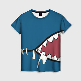 Женская футболка 3D с принтом Акула gawr gura в Санкт-Петербурге, 100% полиэфир ( синтетическое хлопкоподобное полотно) | прямой крой, круглый вырез горловины, длина до линии бедер | baby shark | gawr gura | акула | акуленок | акулы | с акулами | с акулой | челюсти