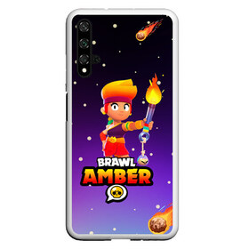 Чехол для Honor 20 с принтом BRAWL STARS AMBER в Санкт-Петербурге, Силикон | Область печати: задняя сторона чехла, без боковых панелей | 8 bit | amber | brawl stars | colette | crow | gale | leon | max | mecha | mecha crow | mr.p | sally leon | shark | tara | virus 8 bit | werewolf leon | акула | амбер | берли | бравл старс | ворон | коллет | макс | оборотень