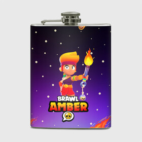 Фляга с принтом BRAWL STARS AMBER. в Санкт-Петербурге, металлический корпус | емкость 0,22 л, размер 125 х 94 мм. Виниловая наклейка запечатывается полностью | 8 bit | amber | brawl stars | colette | crow | gale | leon | max | mecha | mecha crow | mr.p | sally leon | shark | tara | virus 8 bit | werewolf leon | акула | амбер | берли | бравл старс | ворон | коллет | макс | оборотень