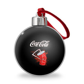 Ёлочный шар с принтом Coca Cola в Санкт-Петербурге, Пластик | Диаметр: 77 мм | coca cola | газировка | кола | лето | лимонад | свежесть | стакан