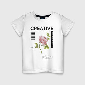Детская футболка хлопок с принтом CREATIVE в Санкт-Петербурге, 100% хлопок | круглый вырез горловины, полуприлегающий силуэт, длина до линии бедер | 2020 | абстракция | граффити | стиль | тренд | уличный стиль | урбан