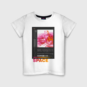 Детская футболка хлопок с принтом Space в Санкт-Петербурге, 100% хлопок | круглый вырез горловины, полуприлегающий силуэт, длина до линии бедер | 2020 | абстракция | граффити | стиль | тренд | уличный стиль | урбан