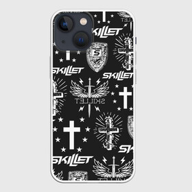 Чехол для iPhone 13 mini с принтом SKILLET в Санкт-Петербурге,  |  | skillet | skillet 2020 | skillet hero | skillet monster | skillet rose | группа skillet | скелет