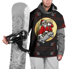 Накидка на куртку 3D с принтом Санта скейтер в Санкт-Петербурге, 100% полиэстер |  | 