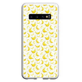 Чехол для Samsung Galaxy S10 с принтом Банановый рай в Санкт-Петербурге, Силикон | Область печати: задняя сторона чехла, без боковых панелей | Тематика изображения на принте: bananas | circle | fruit | pattern | бананы | кружок | узор | фрукт