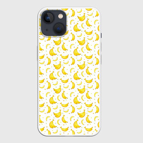 Чехол для iPhone 13 с принтом Банановый рай в Санкт-Петербурге,  |  | Тематика изображения на принте: bananas | circle | fruit | pattern | бананы | кружок | узор | фрукт