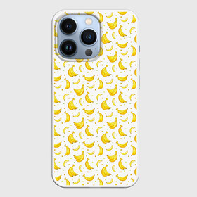 Чехол для iPhone 13 Pro с принтом Банановый рай в Санкт-Петербурге,  |  | Тематика изображения на принте: bananas | circle | fruit | pattern | бананы | кружок | узор | фрукт