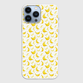 Чехол для iPhone 13 Pro Max с принтом Банановый рай в Санкт-Петербурге,  |  | Тематика изображения на принте: bananas | circle | fruit | pattern | бананы | кружок | узор | фрукт