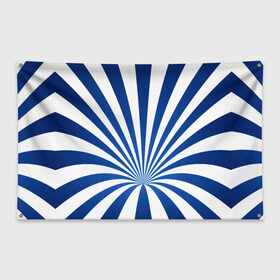 Флаг-баннер с принтом Оптическая иллюзия в Санкт-Петербурге, 100% полиэстер | размер 67 х 109 см, плотность ткани — 95 г/м2; по краям флага есть четыре люверса для крепления | глубина | иллюзия | линии | оптическая иллюзия | полосы | синие линии | синие полосы | синий