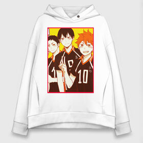 Женское худи Oversize хлопок с принтом Haikyuu Haikyu Haikuu в Санкт-Петербурге, френч-терри — 70% хлопок, 30% полиэстер. Мягкий теплый начес внутри —100% хлопок | боковые карманы, эластичные манжеты и нижняя кромка, капюшон на магнитной кнопке | anime | fly high | haiku | haikuu | haikyu | haikyuu | hinata | karasuno | manga | shoe | аниме | волейбол | кагеяма | карасуно | манга | сее | хайку | хината