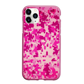 Чехол для iPhone 11 Pro Max матовый с принтом Розовый камуфляж в Санкт-Петербурге, Силикон |  | камуфляж | милитари | пиксель | пиксельный | розовый | узор