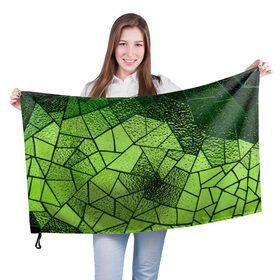 Флаг 3D с принтом Мозайка из стекла в Санкт-Петербурге, 100% полиэстер | плотность ткани — 95 г/м2, размер — 67 х 109 см. Принт наносится с одной стороны | 