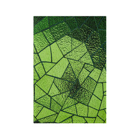 Обложка для паспорта матовая кожа с принтом Мозайка из стекла в Санкт-Петербурге, натуральная матовая кожа | размер 19,3 х 13,7 см; прозрачные пластиковые крепления | 