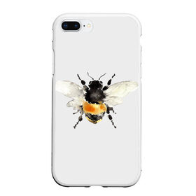 Чехол для iPhone 7Plus/8 Plus матовый с принтом Пчела в Санкт-Петербурге, Силикон | Область печати: задняя сторона чехла, без боковых панелей | мёд | насекомое | оса | пчела | пчелы