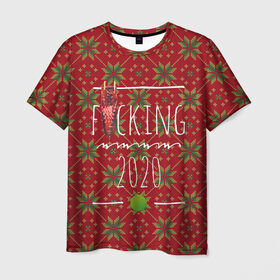 Мужская футболка 3D с принтом F*cking 2020 в Санкт-Петербурге, 100% полиэфир | прямой крой, круглый вырез горловины, длина до линии бедер | Тематика изображения на принте: 