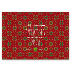 Поздравительная открытка с принтом F*cking 2020 в Санкт-Петербурге, 100% бумага | плотность бумаги 280 г/м2, матовая, на обратной стороне линовка и место для марки
 | Тематика изображения на принте: 