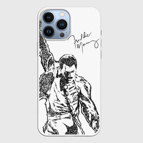 Чехол для iPhone 13 Pro Max с принтом Freddie Mercury в Санкт-Петербурге,  |  | Тематика изображения на принте: freddie mercury | queen | автограф | квин | фредди меркьюри