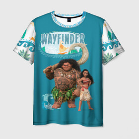 Мужская футболка 3D+ с принтом Wayfinder в Санкт-Петербурге, 100% микрофибра | круглый вырез горловины, длина до линии бедер | Тематика изображения на принте: maui | moana | vdzajul | мауи | моана
