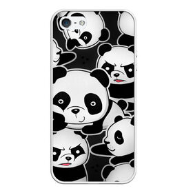Чехол для iPhone 5/5S матовый с принтом Смешные панды в Санкт-Петербурге, Силикон | Область печати: задняя сторона чехла, без боковых панелей | животные | медведи | мишки | мультяшки | смешные панды
