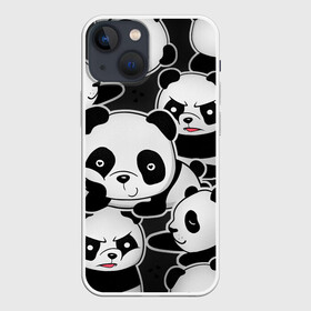 Чехол для iPhone 13 mini с принтом Смешные панды в Санкт-Петербурге,  |  | животные | медведи | мишки | мультяшки | смешные панды