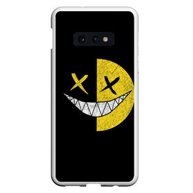 Чехол для Samsung S10E с принтом SMILE в Санкт-Петербурге, Силикон | Область печати: задняя сторона чехла, без боковых панелей | глаза крестики | злой смайл | зубы | контраст | смайл | эмоция