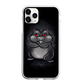 Чехол для iPhone 11 Pro Max матовый с принтом HAMSTER в Санкт-Петербурге, Силикон |  | Тематика изображения на принте: злое животное | злой хомяк | красные глаза | мышка | хомяк