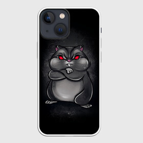 Чехол для iPhone 13 mini с принтом HAMSTER в Санкт-Петербурге,  |  | злое животное | злой хомяк | красные глаза | мышка | хомяк