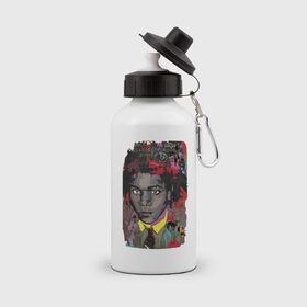 Бутылка спортивная с принтом Jean Michel Basquiat в Санкт-Петербурге, металл | емкость — 500 мл, в комплекте две пластиковые крышки и карабин для крепления | art | eyes | guy | jean michel basquiat | глаза | жан мишель баския | искусство | парень