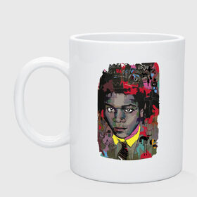 Кружка с принтом Jean Michel Basquiat в Санкт-Петербурге, керамика | объем — 330 мл, диаметр — 80 мм. Принт наносится на бока кружки, можно сделать два разных изображения | Тематика изображения на принте: art | eyes | guy | jean michel basquiat | глаза | жан мишель баския | искусство | парень